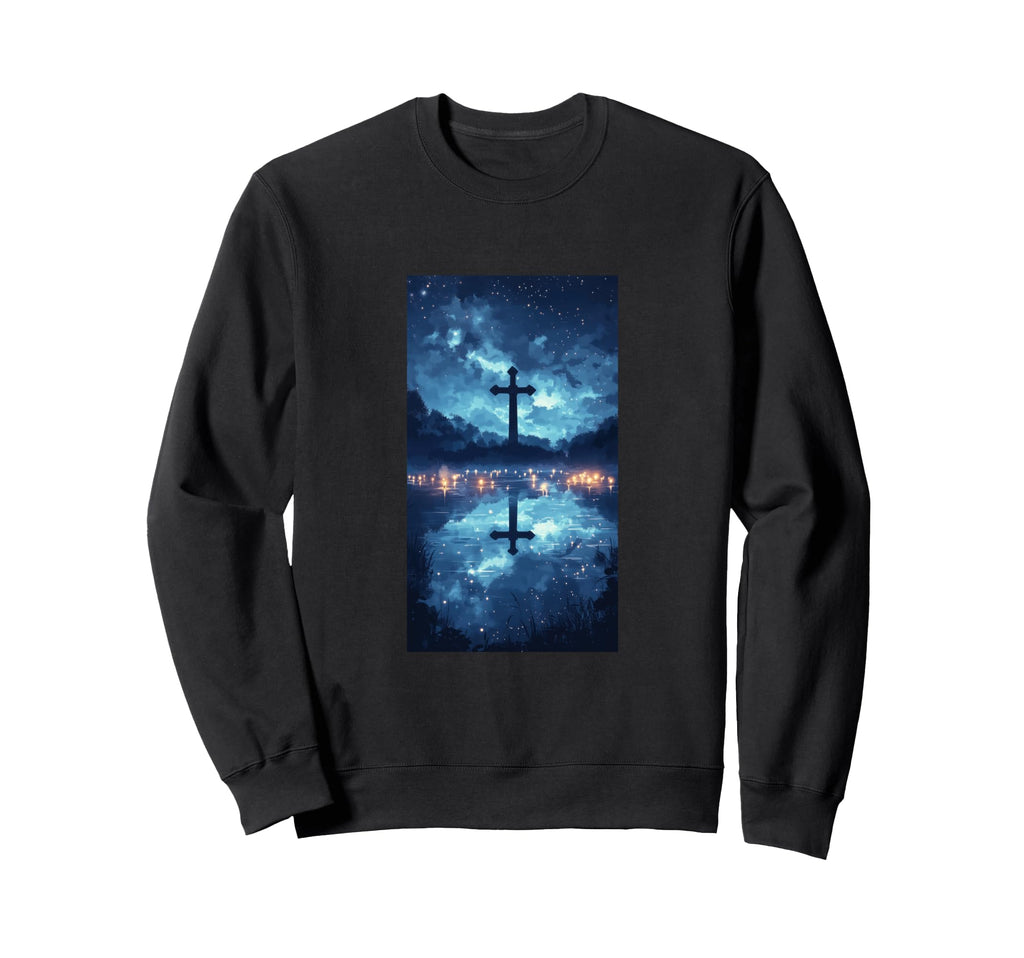 Gothic Cross Grunge Aesthetic Y2K Sweatshirt - Custom Art Print Unisex - T-Shirt, Sweatshirt, Hoodie