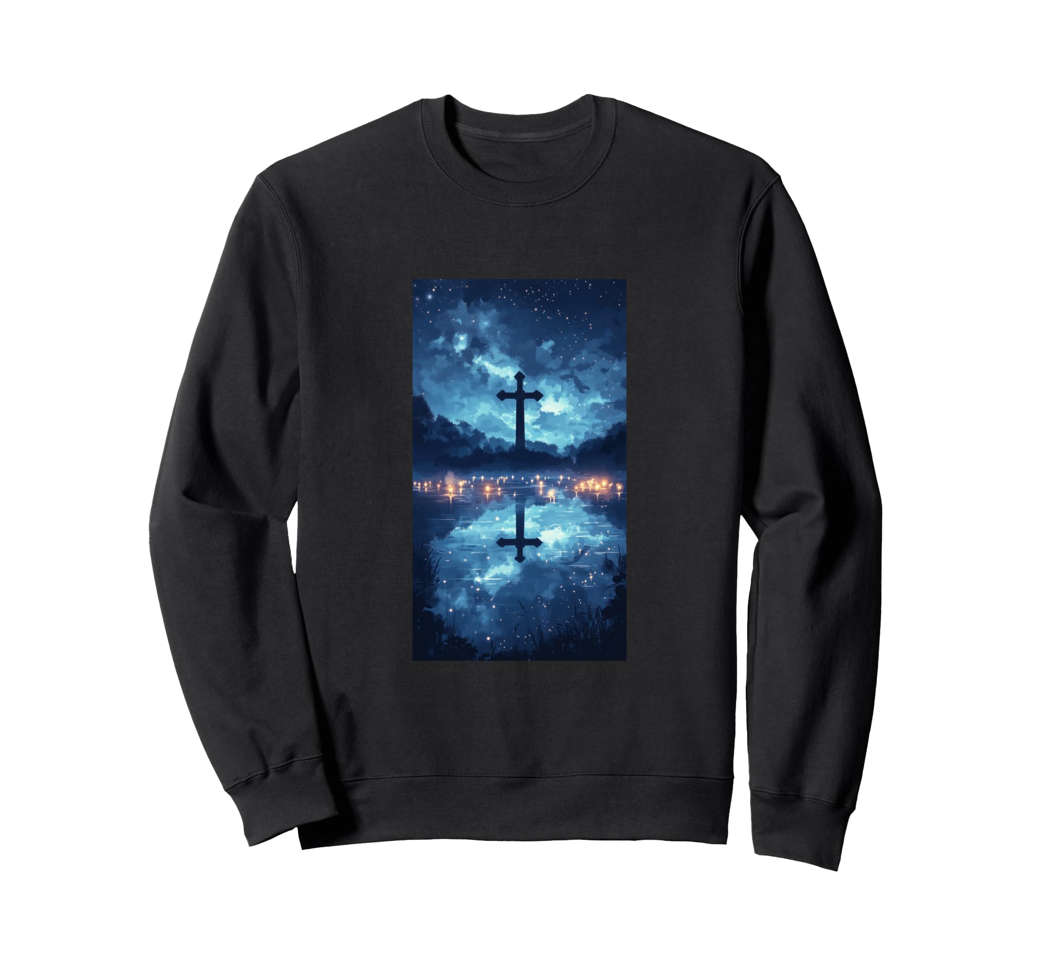 Gothic Cross Grunge Aesthetic Y2K Sweatshirt - Custom Art Print Unisex - T-Shirt, Sweatshirt, Hoodie