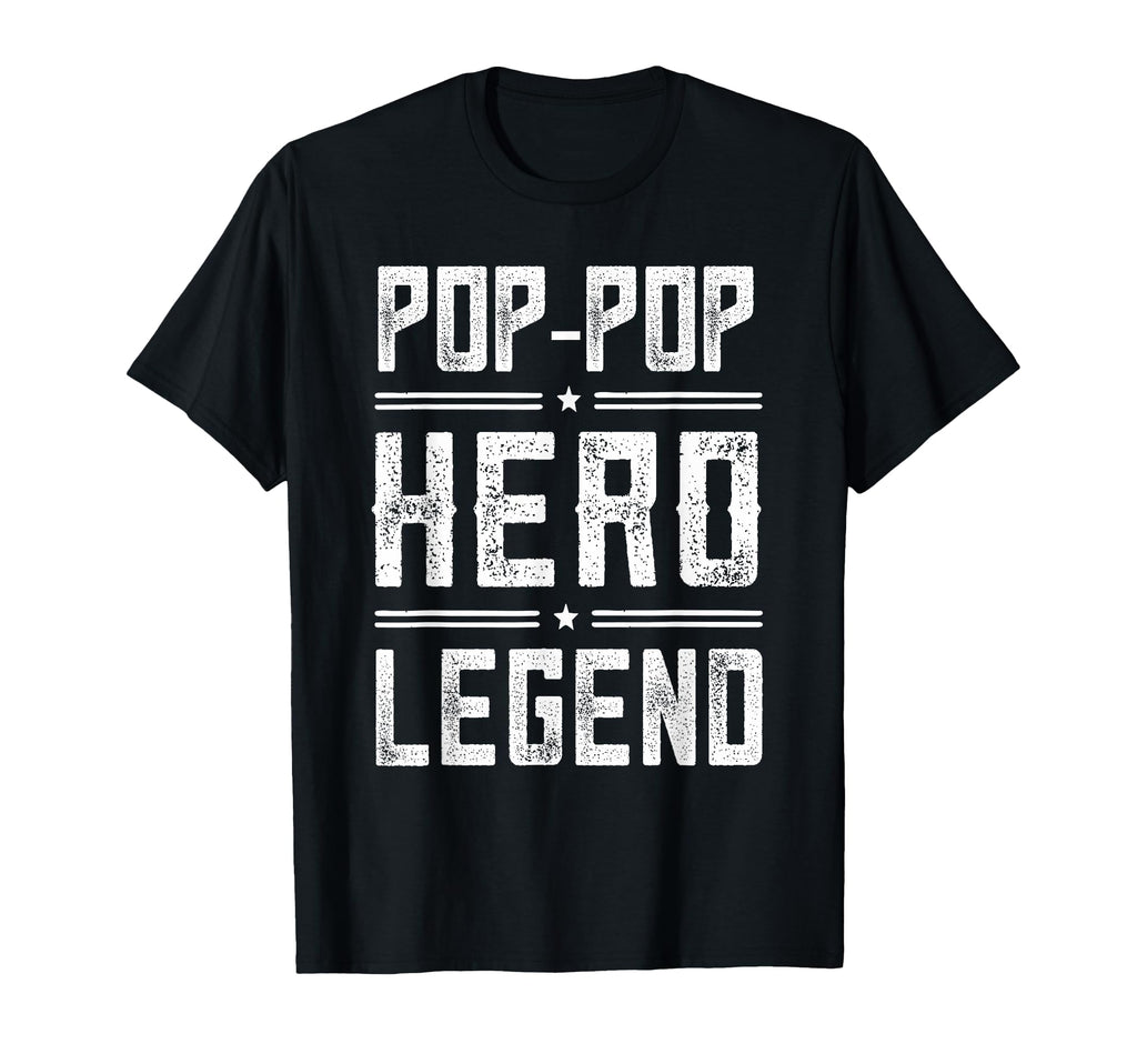 Pop Pop Hero Legend Distressed Pop Pop T-Shirt - Custom Art Print Unisex - T-Shirt, Sweatshirt, Hoodie