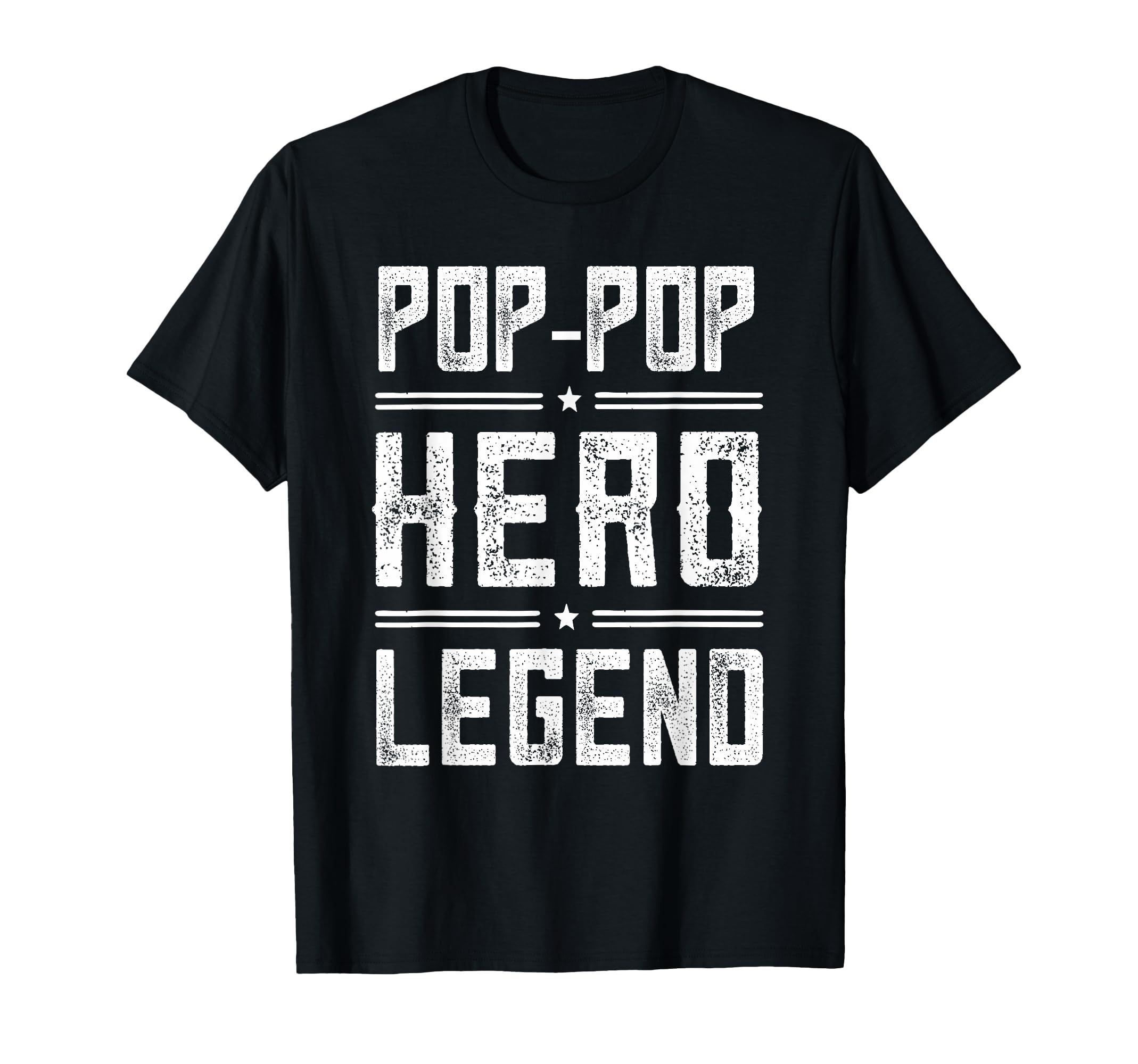 Pop Pop Hero Legend Distressed Pop Pop T-Shirt - Custom Art Print Unisex - T-Shirt, Sweatshirt, Hoodie