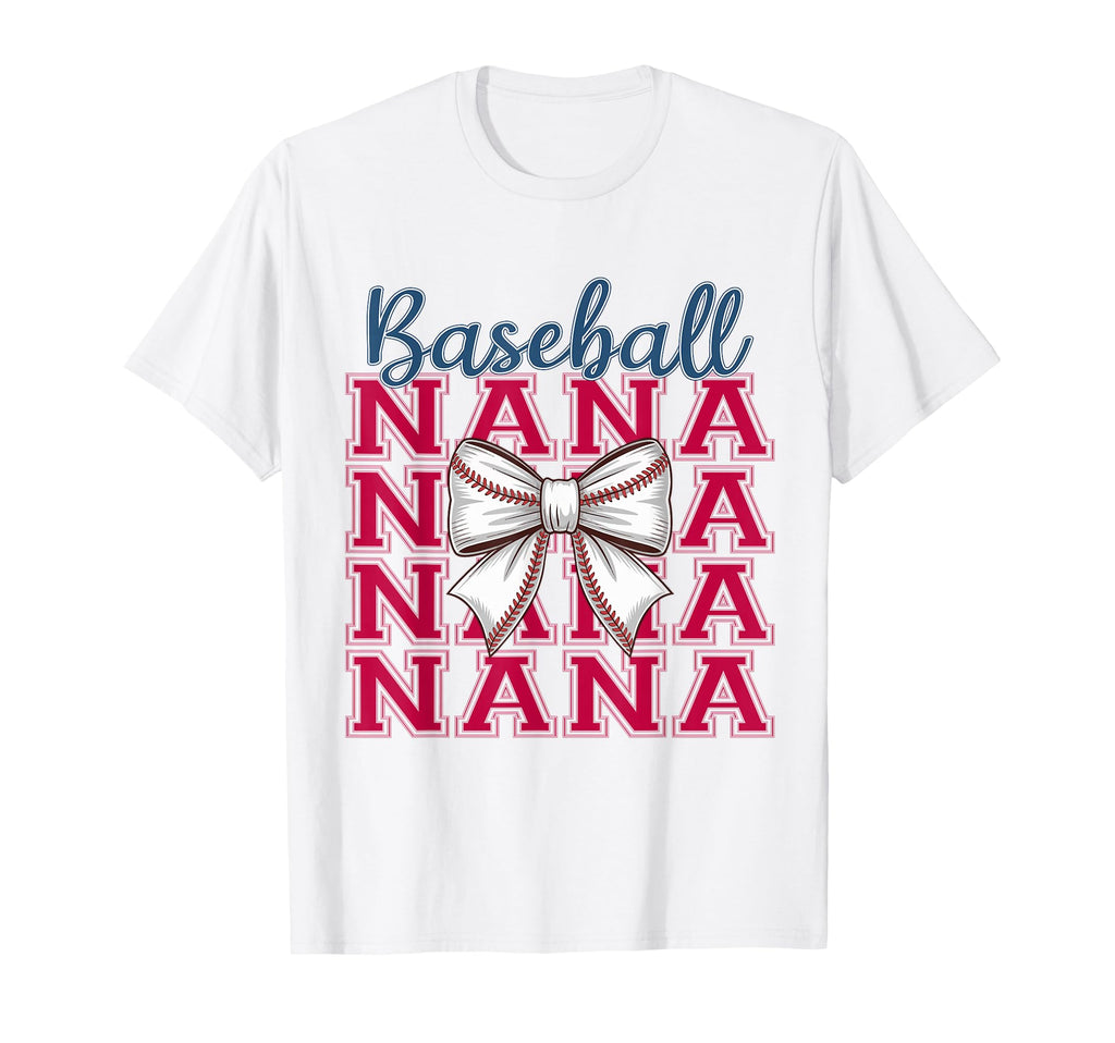 Baseball Nana Coquette Bow Grandma T-Shirt - Trendy Graphic Men Women - T-Shirt, Sweatshirt, Hoodie