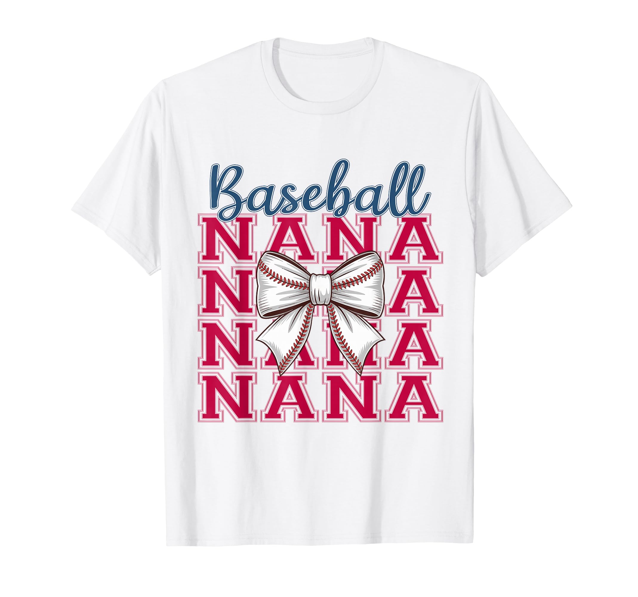 Baseball Nana Coquette Bow Grandma T-Shirt - Trendy Graphic Men Women - T-Shirt, Sweatshirt, Hoodie