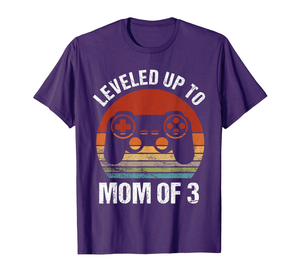 Leveled Up To Mom 3 Gamer Mom Mothers T-Shirt - Custom Art Print Unisex - T-Shirt, Sweatshirt, Hoodie
