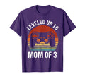 Leveled Up To Mom 3 Gamer Mom Mothers T-Shirt - Custom Art Print Unisex - T-Shirt, Sweatshirt, Hoodie
