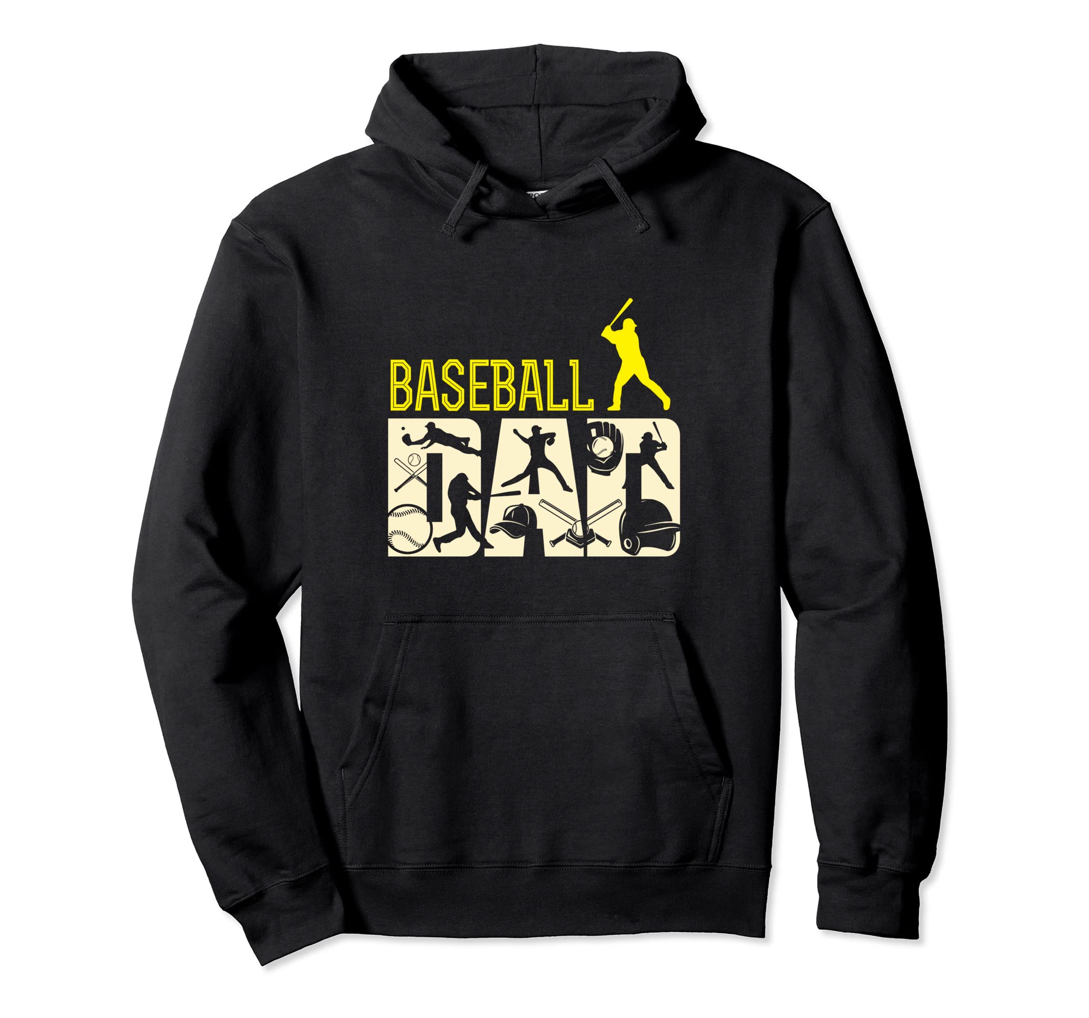 Baseball Dad Daddy Fathers Day Sports Proud Hoodie - Trendy Graphic Unisex - T-Shirt, Sweatshirt, Hoodie