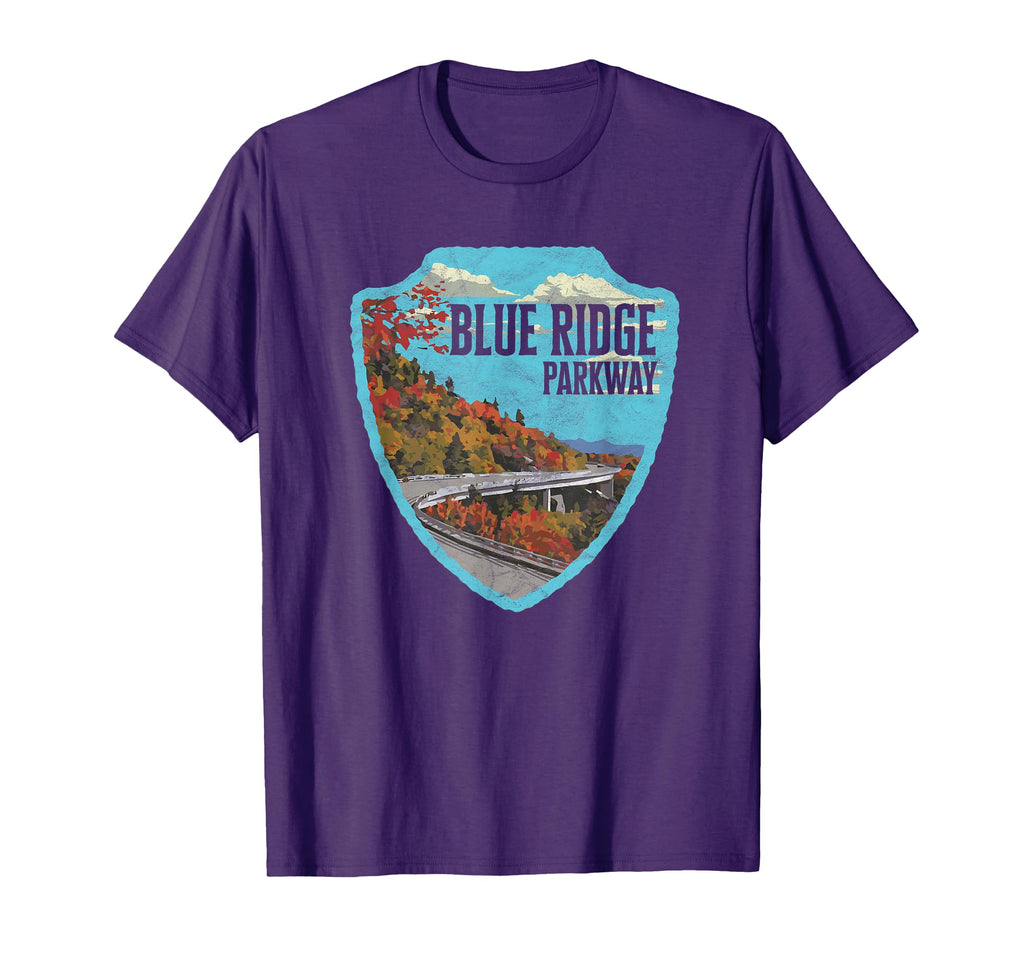 Blue Ridge Parkway Distressed Badge T-Shirt - Streetwear Style Men Women - T-Shirt, Sweatshirt, Hoodie