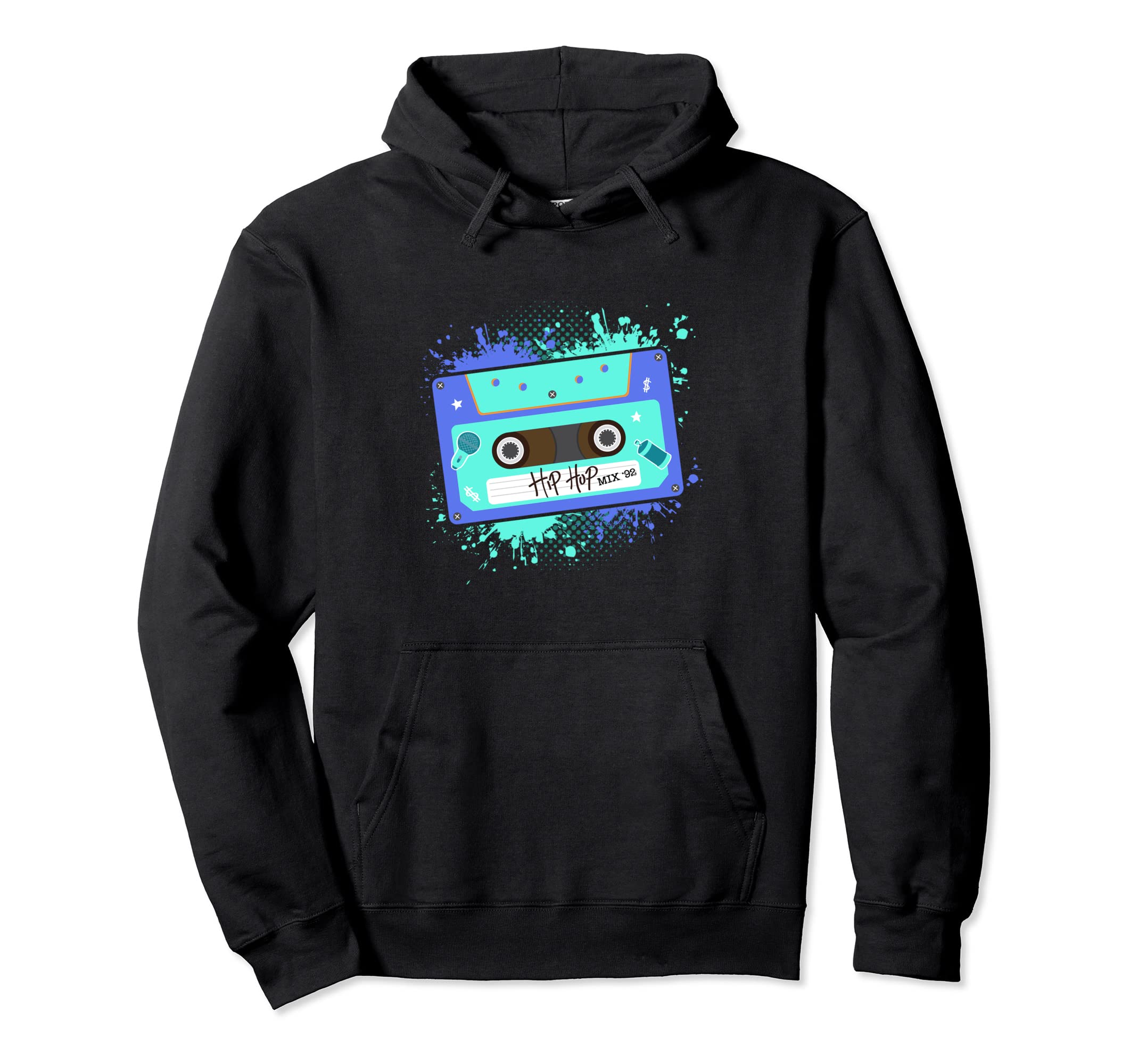 Hip Hop Playlist Mix Cassettes Tape Hoodie - Custom Art Print for Adults - T-Shirt, Sweatshirt, Hoodie