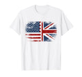 Us Uk Flag Union Jack British T-Shirt - Casual Everyday Wear for Adults - T-Shirt, Sweatshirt, Hoodie