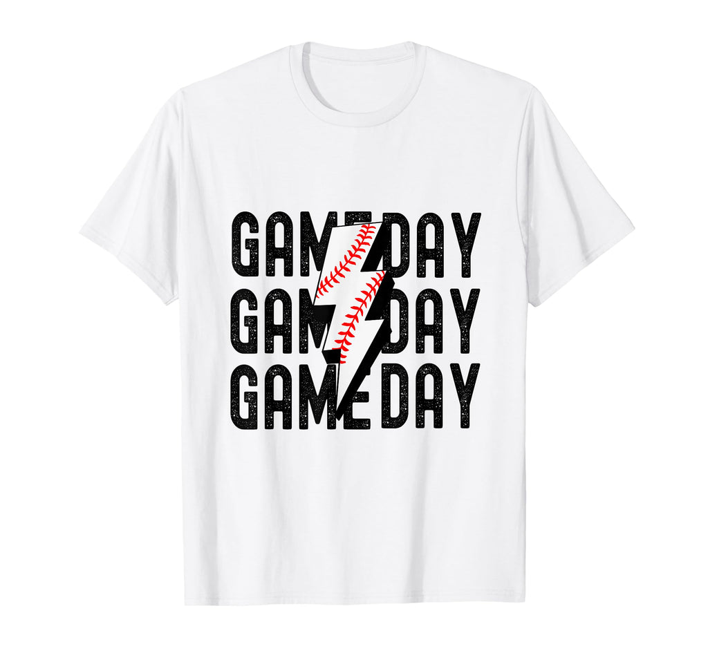 Game Day Baseball Lightning Funny T-Shirt - Fun Novelty Design Unisex - T-Shirt, Sweatshirt, Hoodie