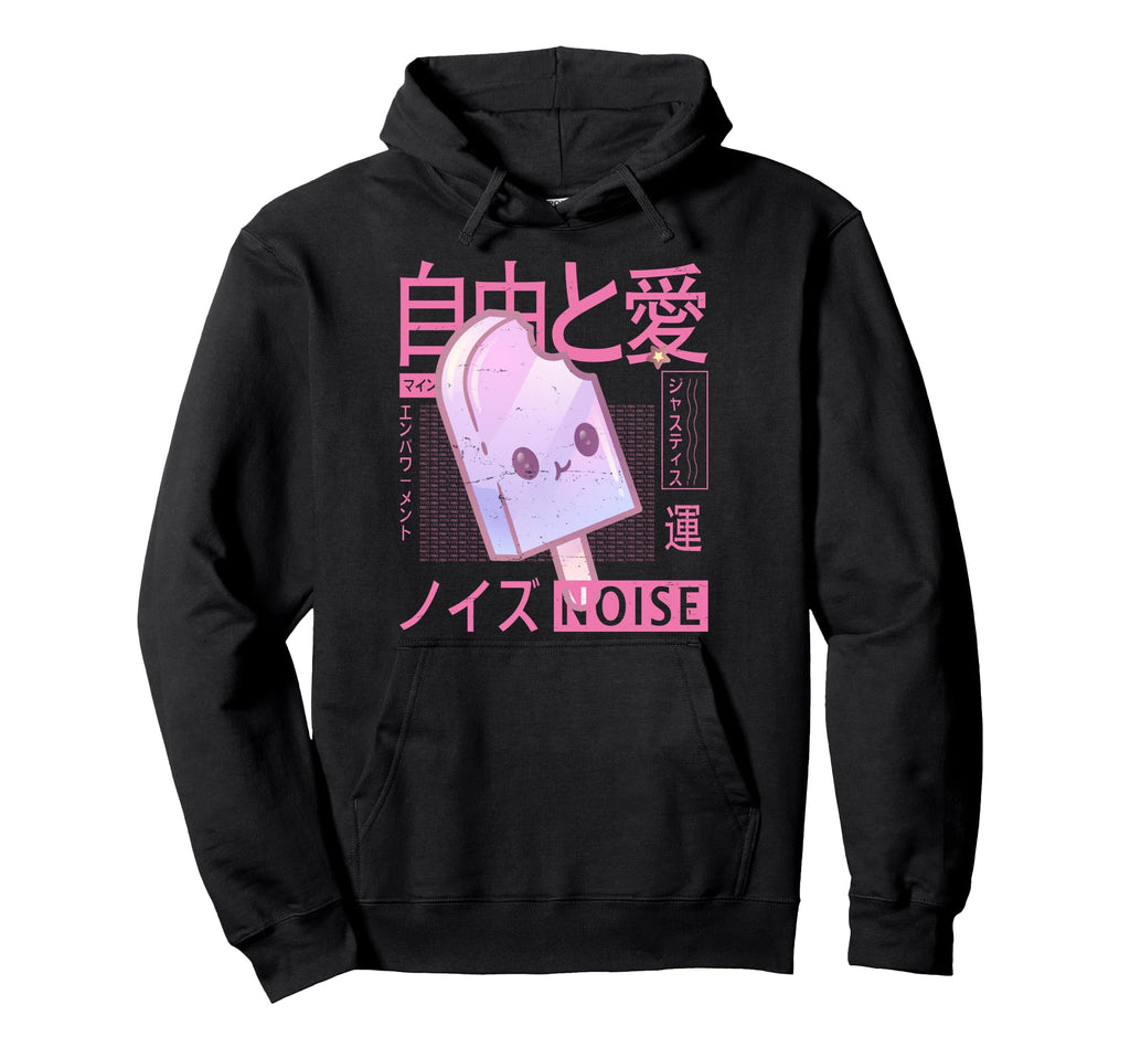 Vaporwave Kawaii Aesthetic Japanese Hoodie - Minimalist Print for Adults - T-Shirt, Sweatshirt, Hoodie