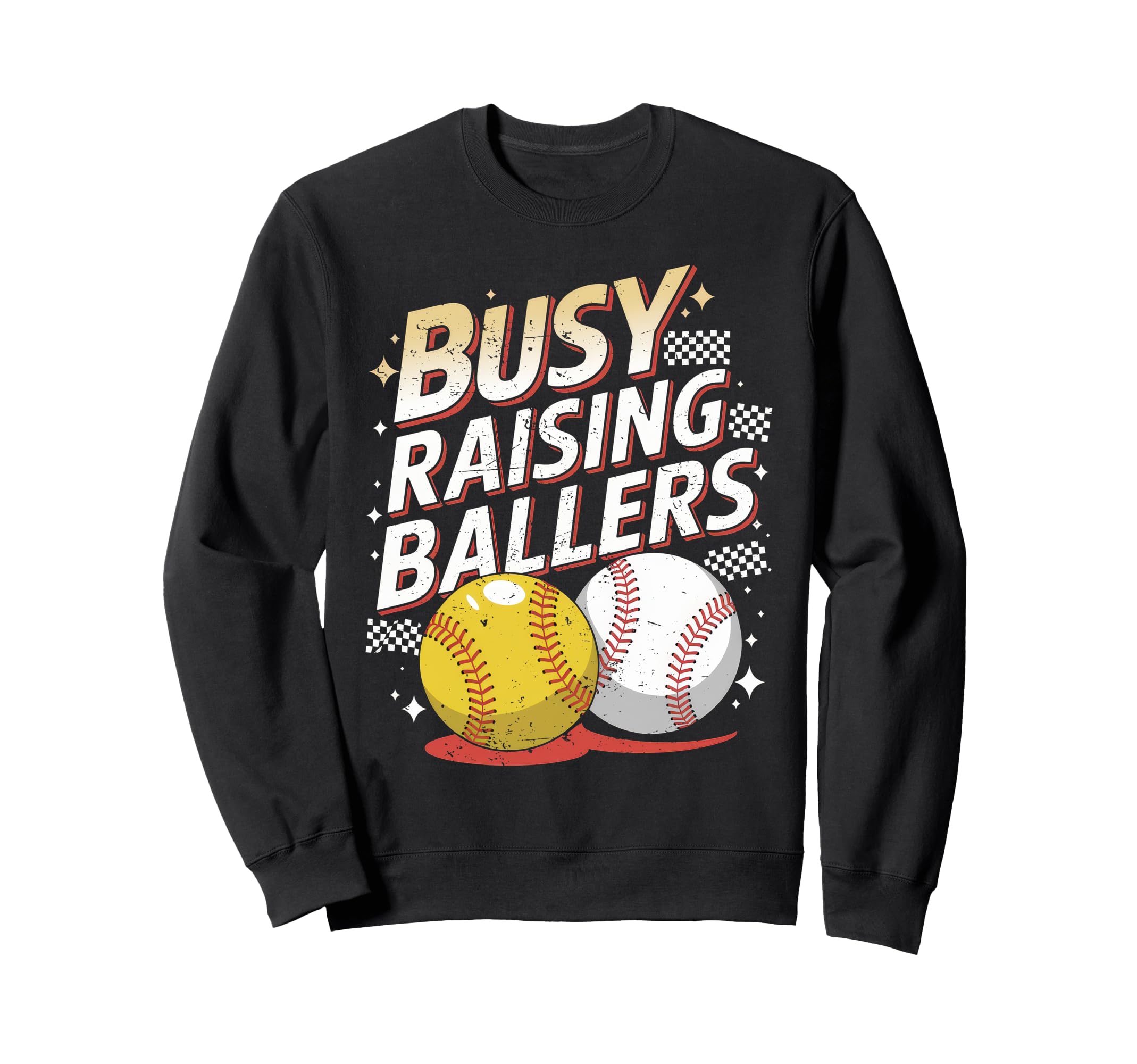 Busy Raising Ballers Softball And Sweatshirt - Custom Art Print Unisex - T-Shirt, Sweatshirt, Hoodie