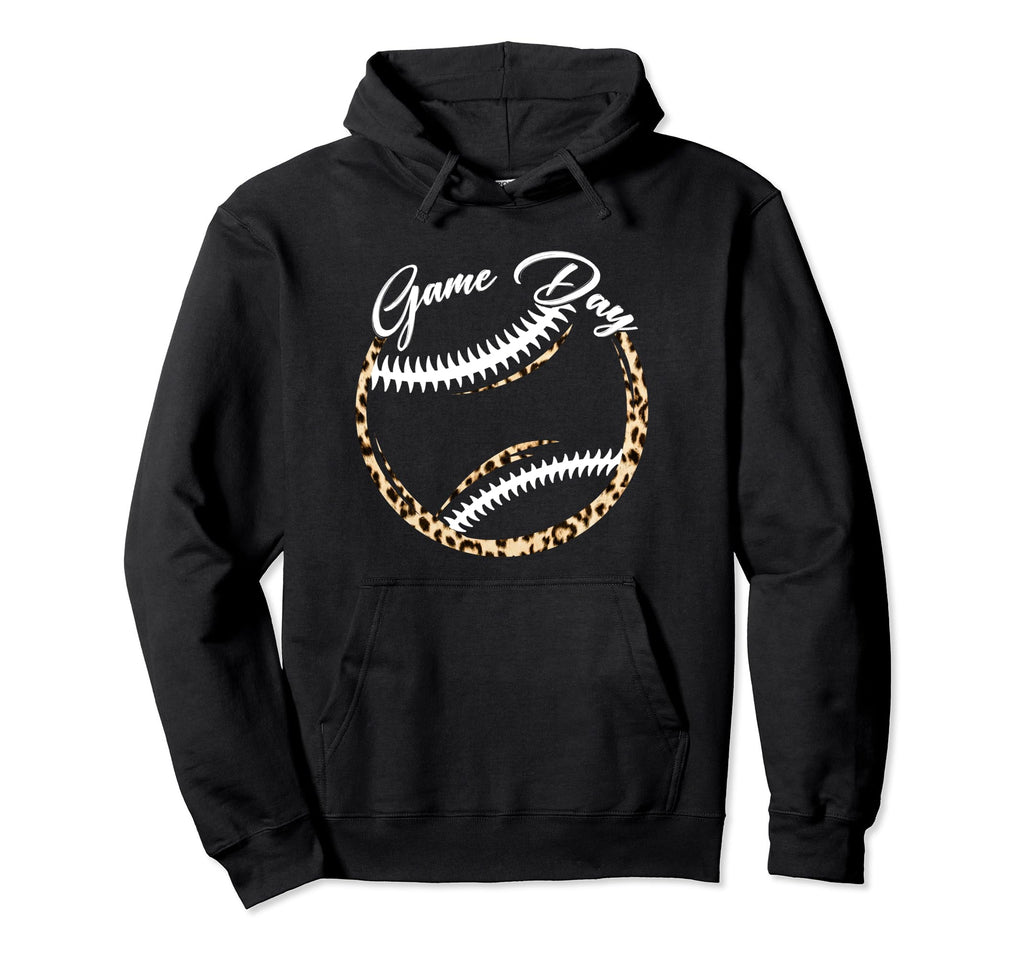 Game Day Baseball Leopard Hoodie - Casual Everyday Wear for Adults - T-Shirt, Sweatshirt, Hoodie