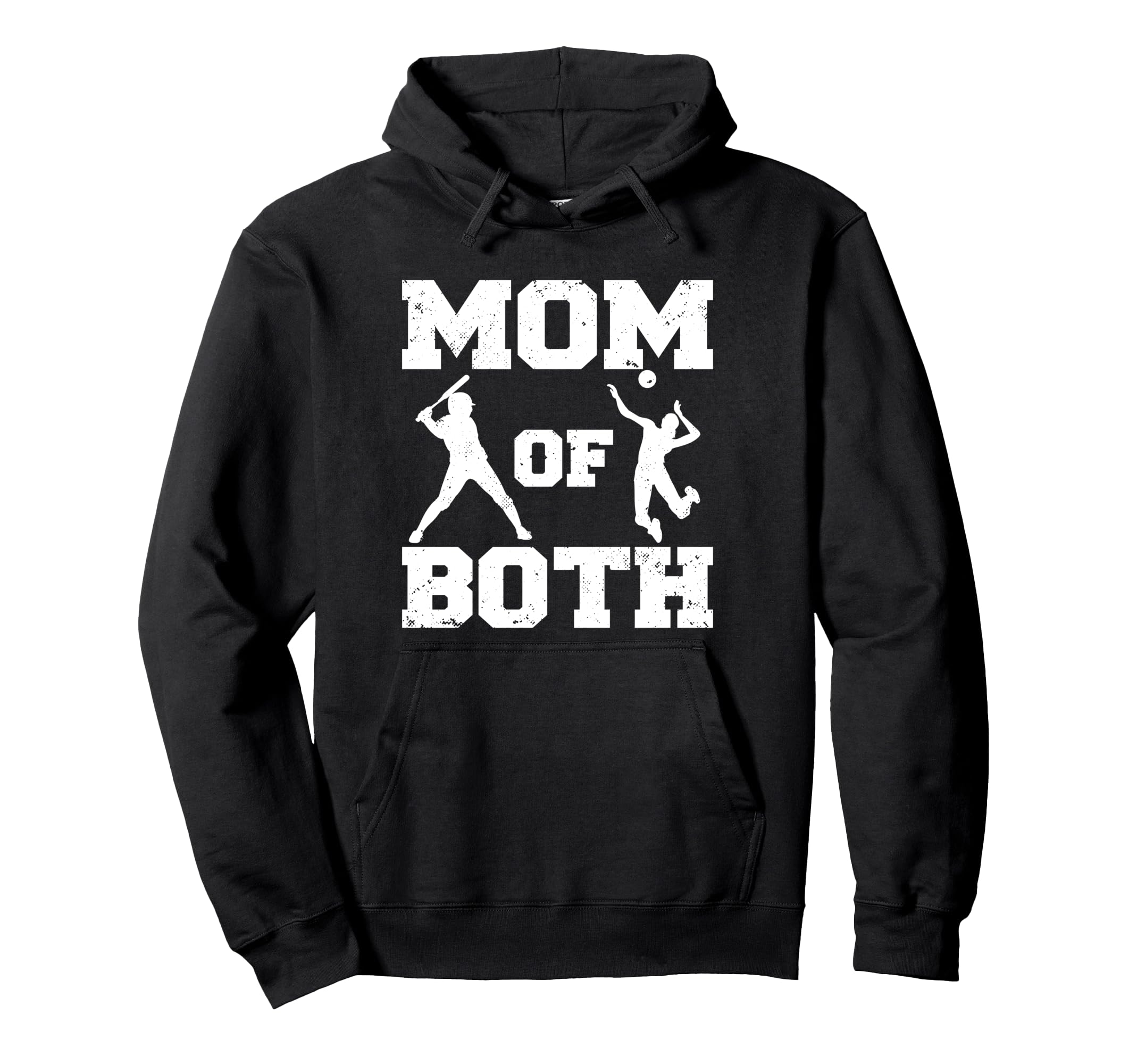 Mom Both Funny Baseball Volleyball Mom Hoodie - Trendy Graphic Men Women - T-Shirt, Sweatshirt, Hoodie