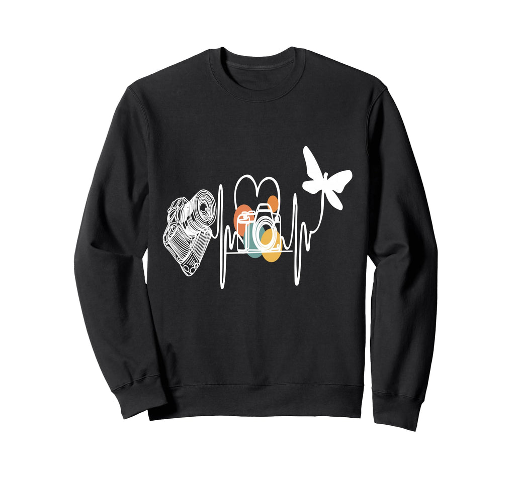 Womens Funny Camera Heartbeat Sweatshirt - Streetwear Style Unisex - T-Shirt, Sweatshirt, Hoodie