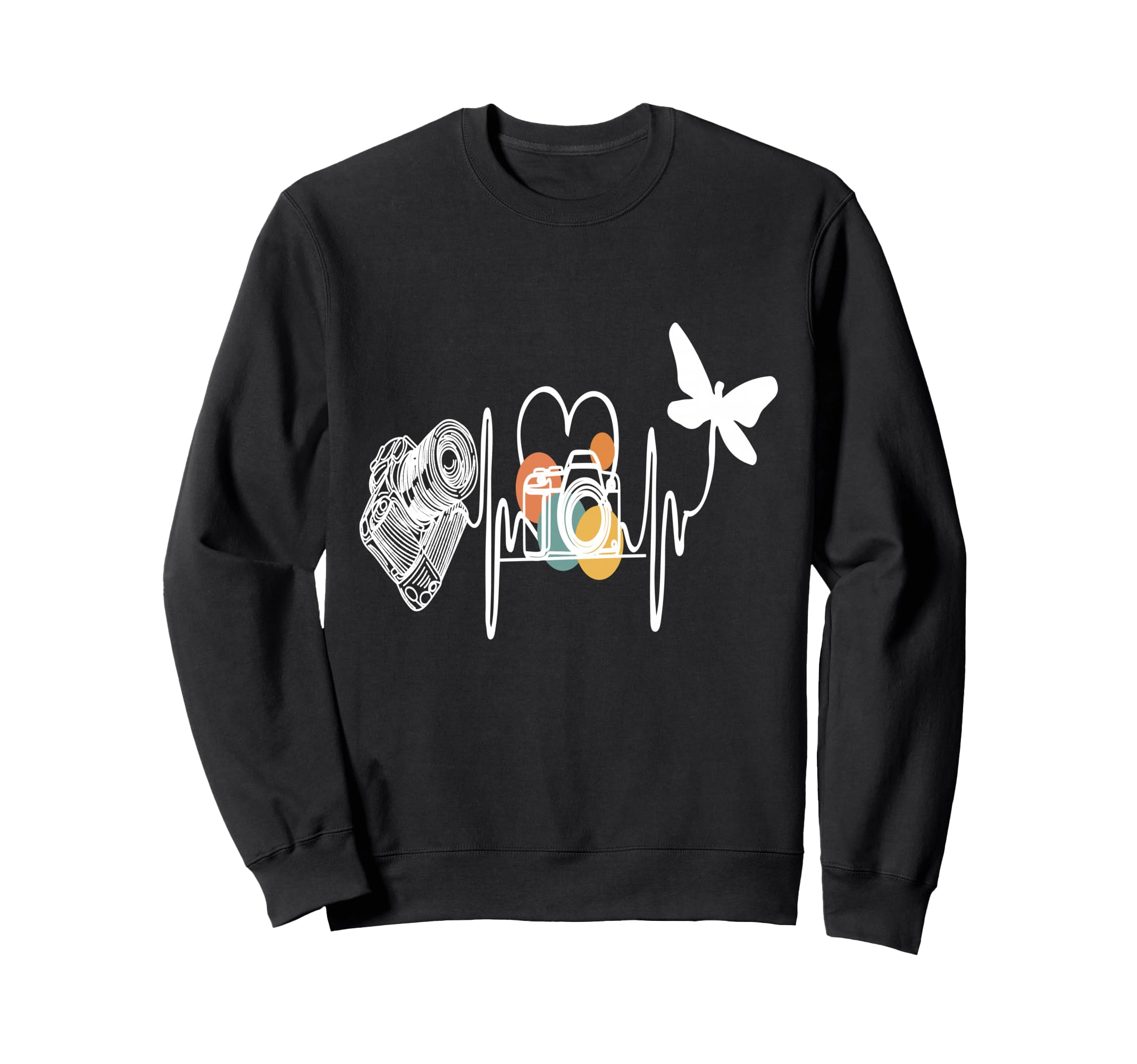 Womens Funny Camera Heartbeat Sweatshirt - Streetwear Style Unisex - T-Shirt, Sweatshirt, Hoodie