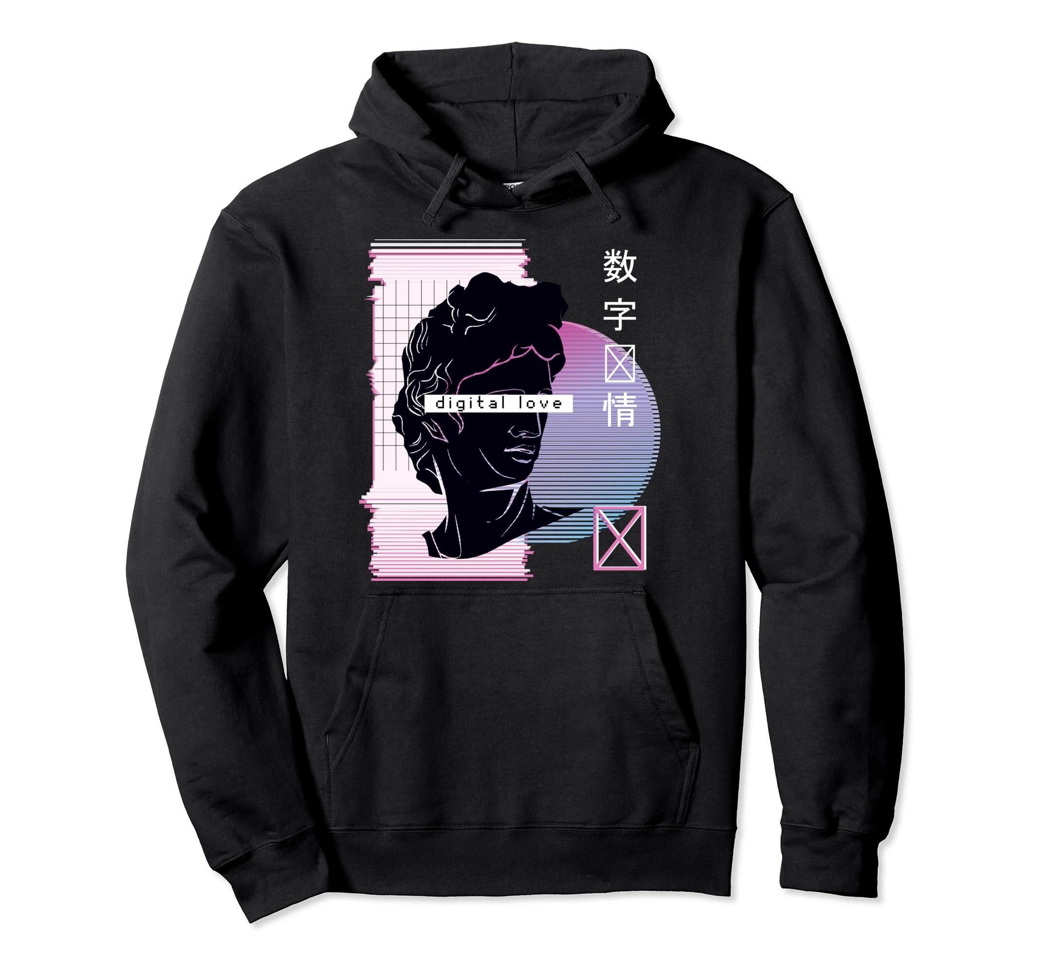 Digital Love Vaporwave Aesthetic Hoodie - Trendy Graphic Men Women - T-Shirt, Sweatshirt, Hoodie