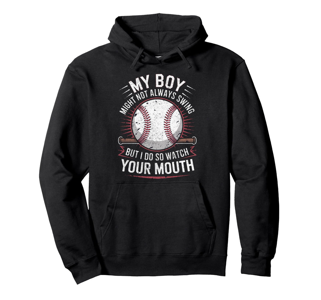 My Might Not Always Swing Baseball Hoodie - Custom Art Print for Adults - T-Shirt, Sweatshirt, Hoodie