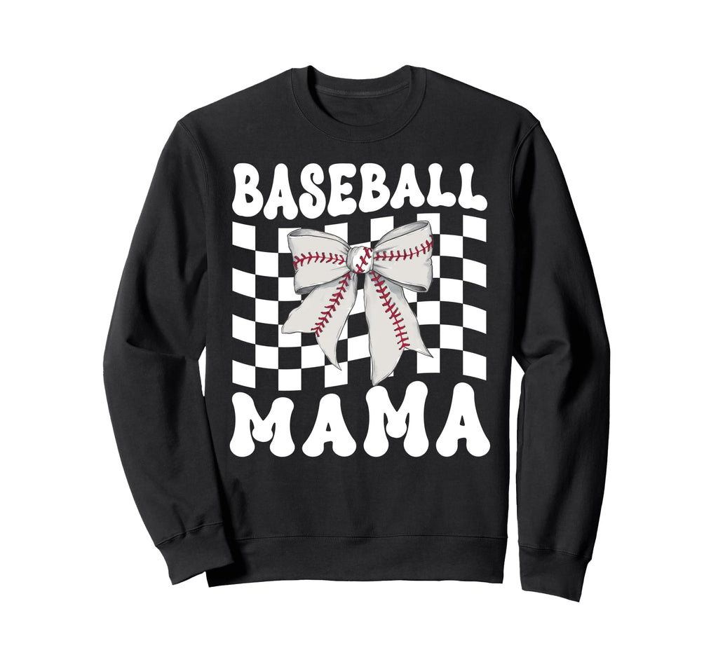 Baseball Mama Coquette Bow Game Day Sweatshirt - Fun Novelty Design Unisex - T-Shirt, Sweatshirt, Hoodie