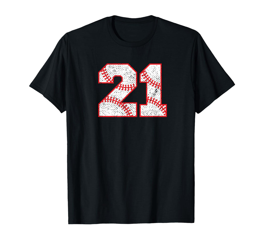 Baseball 21 Player Number 21 T-Shirt - Aesthetic Graphic for Adults - T-Shirt, Sweatshirt, Hoodie