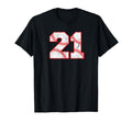 Baseball 21 Player Number 21 T-Shirt - Aesthetic Graphic for Adults - T-Shirt, Sweatshirt, Hoodie