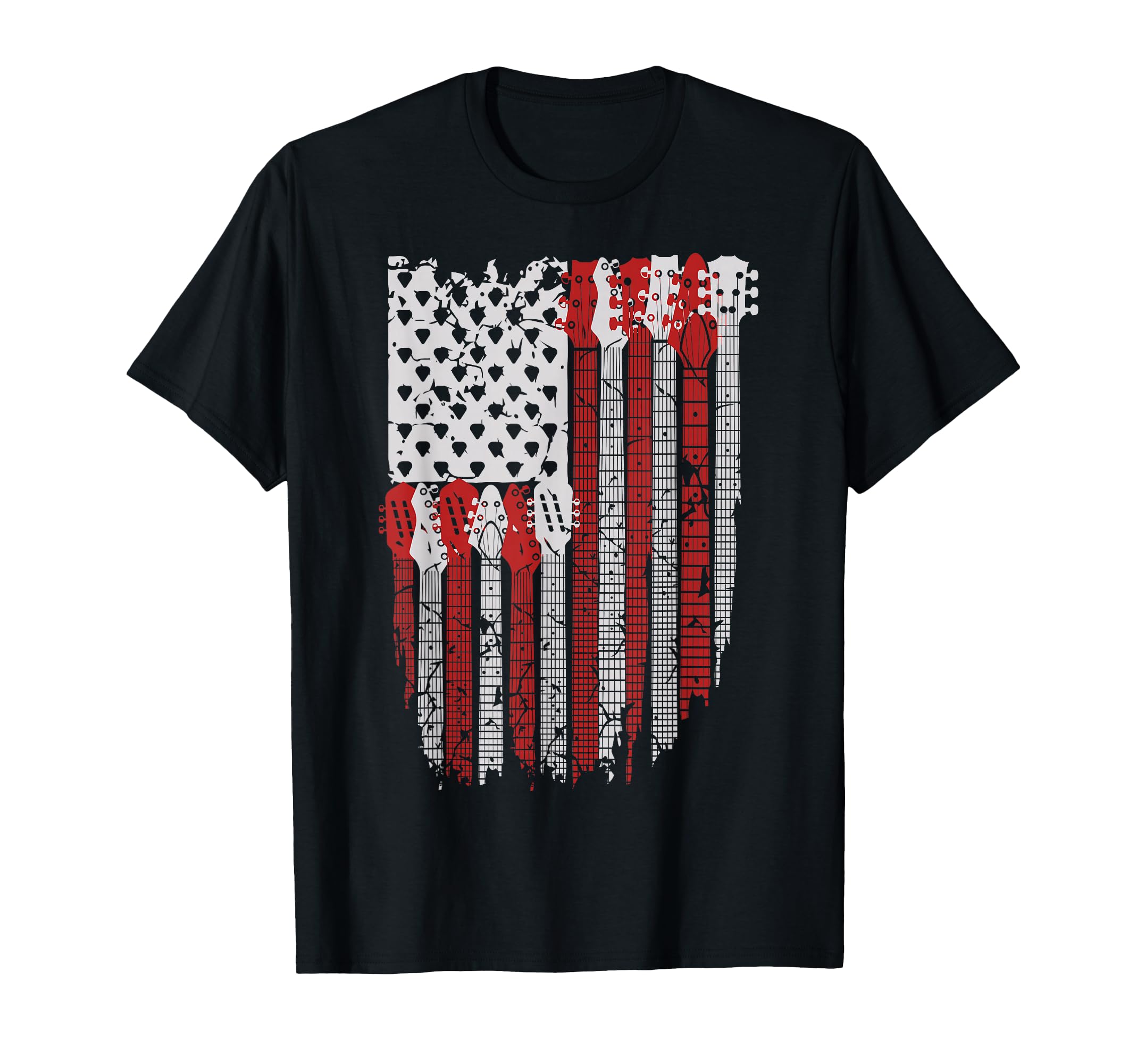 Gifts Guitar Players Distressed American T-Shirt - Graphic Print Unisex - T-Shirt, Sweatshirt, Hoodie