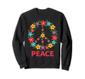 60S 70S Flower Power Groovy Love Peace Sweatshirt - Unique Graphic Unisex - T-Shirt, Sweatshirt, Hoodie