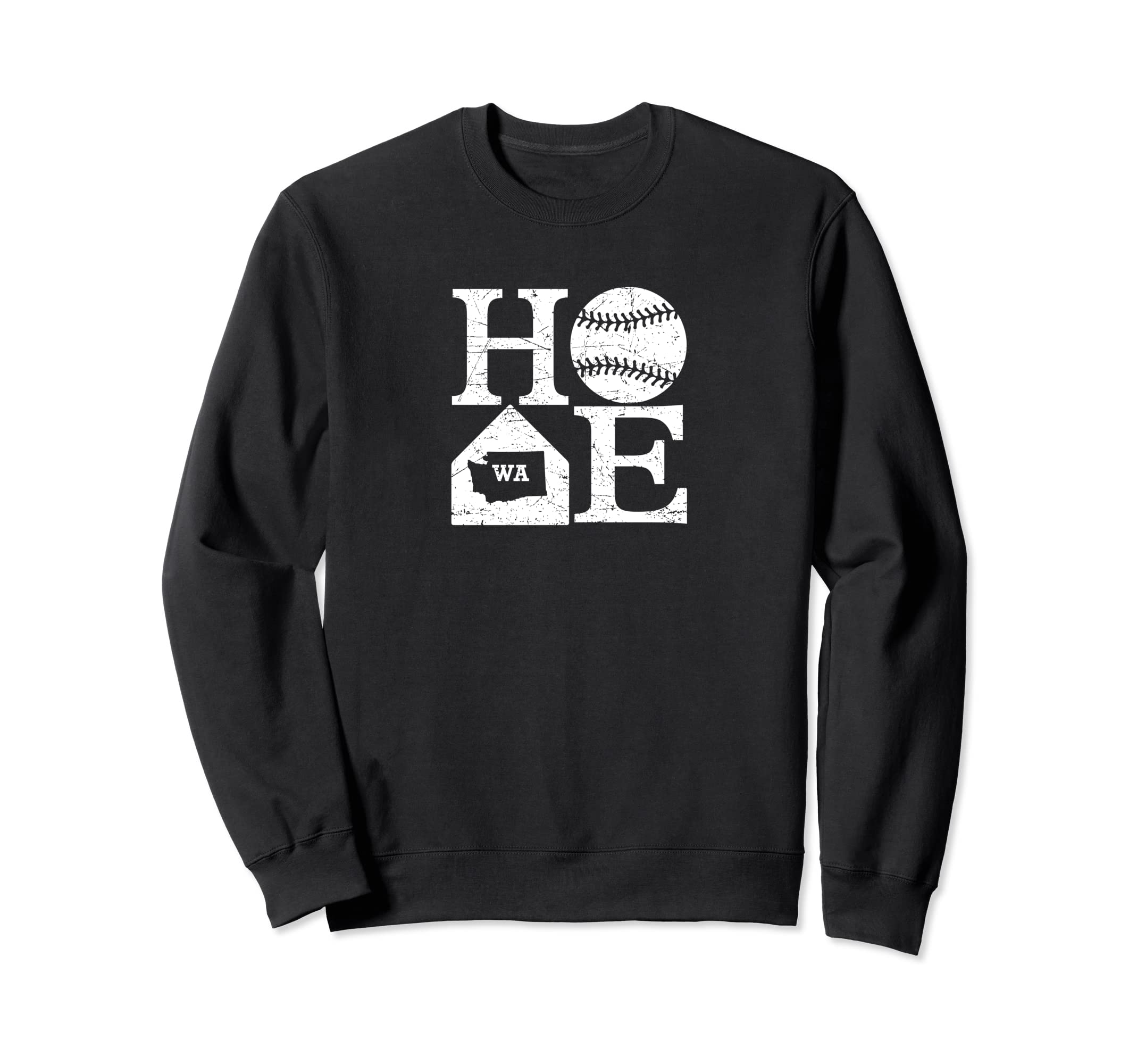 Baseball Home Washington State Sweatshirt - Unique Graphic for Adults - T-Shirt, Sweatshirt, Hoodie