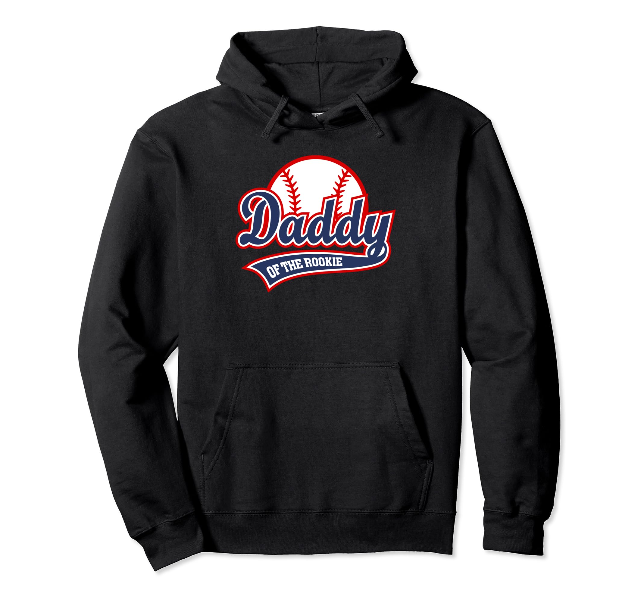 Daddy Rookie Baseball Dad Hoodie - Minimalist Print Men Women - T-Shirt, Sweatshirt, Hoodie