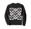 Checkered Flowers Boho Spring Sweatshirt - Novelty Apparel for Adults - T-Shirt, Sweatshirt, Hoodie