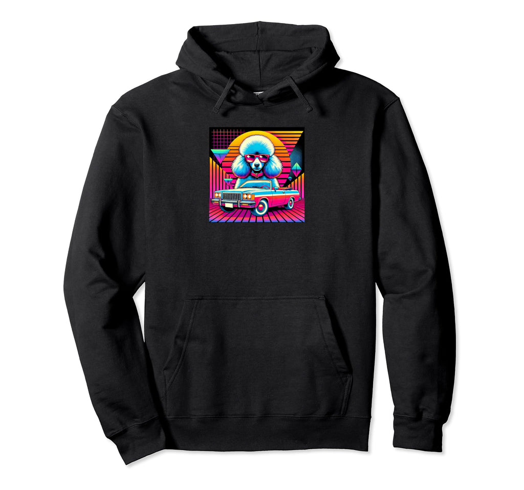 80S Aesthetic Poodle Vibrant Neon Poodle Hoodie - Minimalist Print Unisex - T-Shirt, Sweatshirt, Hoodie
