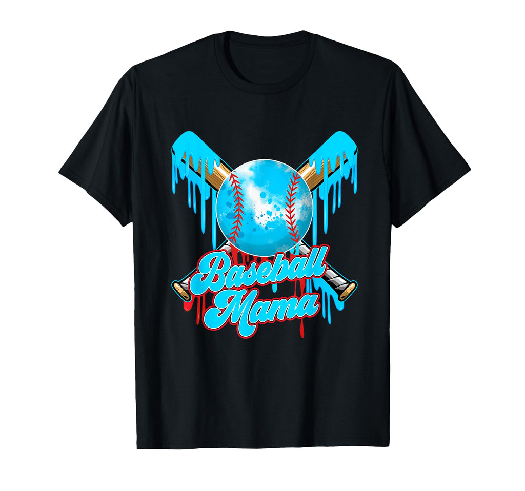 Mama Birthday Baseball Ice Cream Drip T-Shirt - Trendy Graphic for Adults - T-Shirt, Sweatshirt, Hoodie