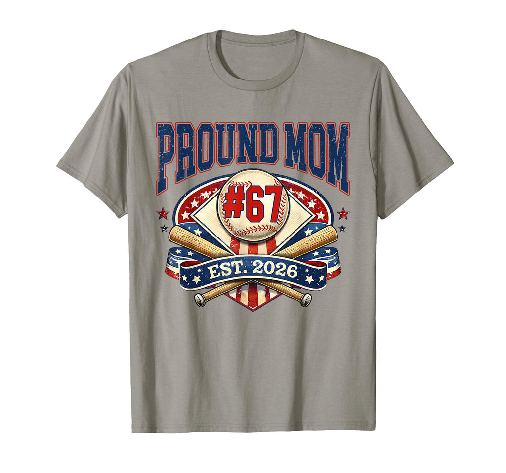 Custom Proud Mom Baseball Jersey T-Shirt - Minimalist Print for Adults - T-Shirt, Sweatshirt, Hoodie