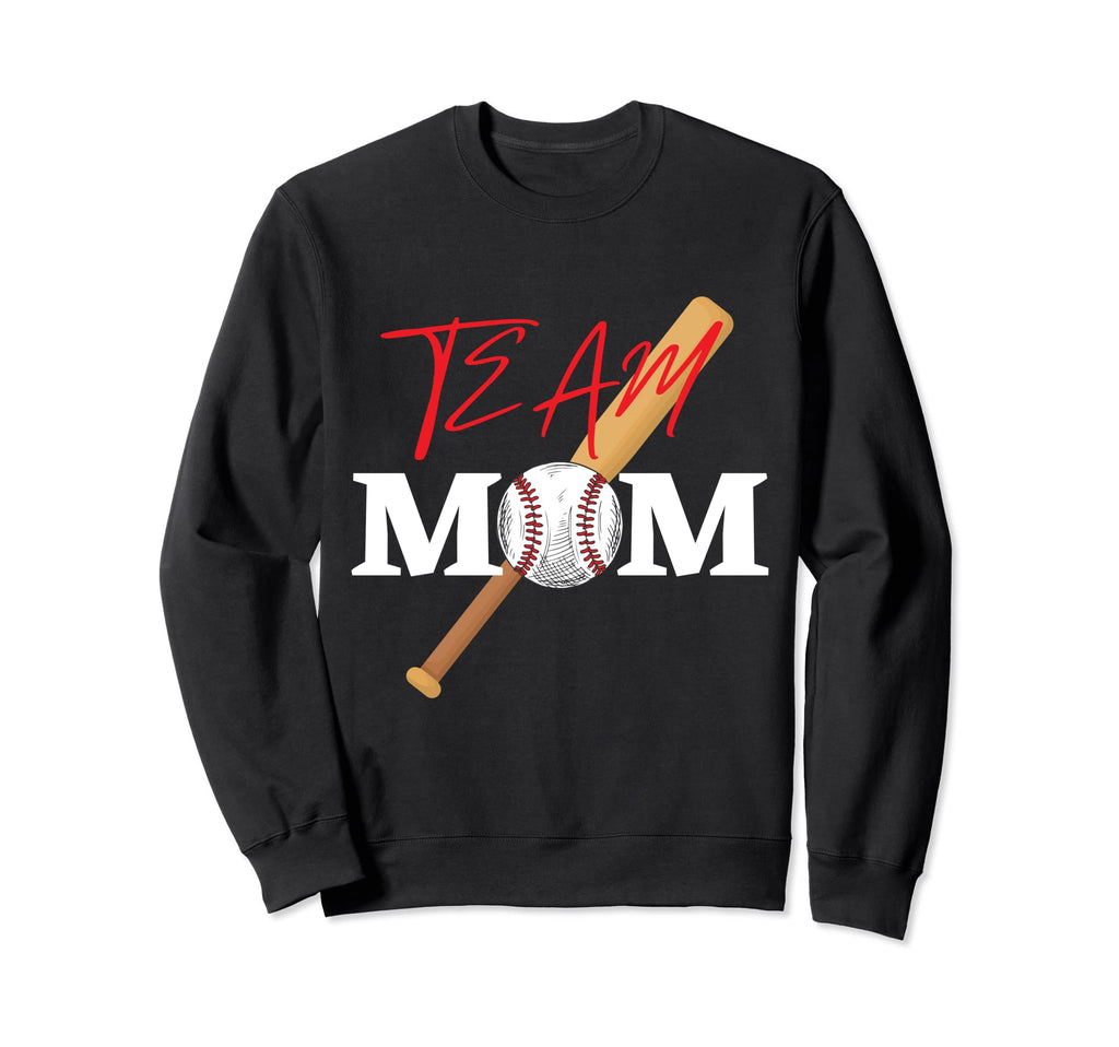 Team Mom Baseball Mom Mothers Day Sweatshirt - Minimalist Print Unisex - T-Shirt, Sweatshirt, Hoodie