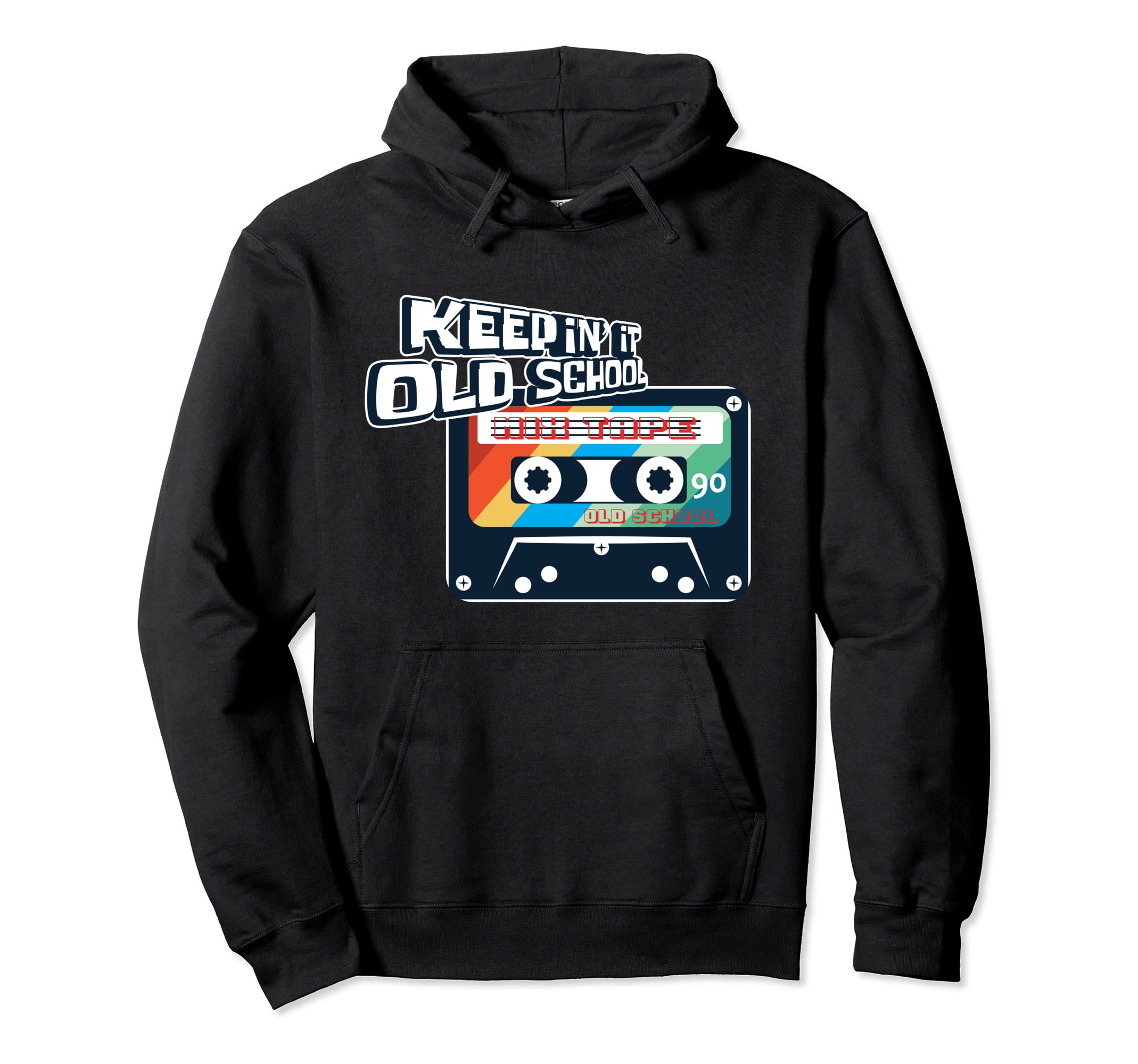Keepin It Oldschool Rapper Hip Hop Fan Hoodie - Novelty Apparel for Adults - T-Shirt, Sweatshirt, Hoodie