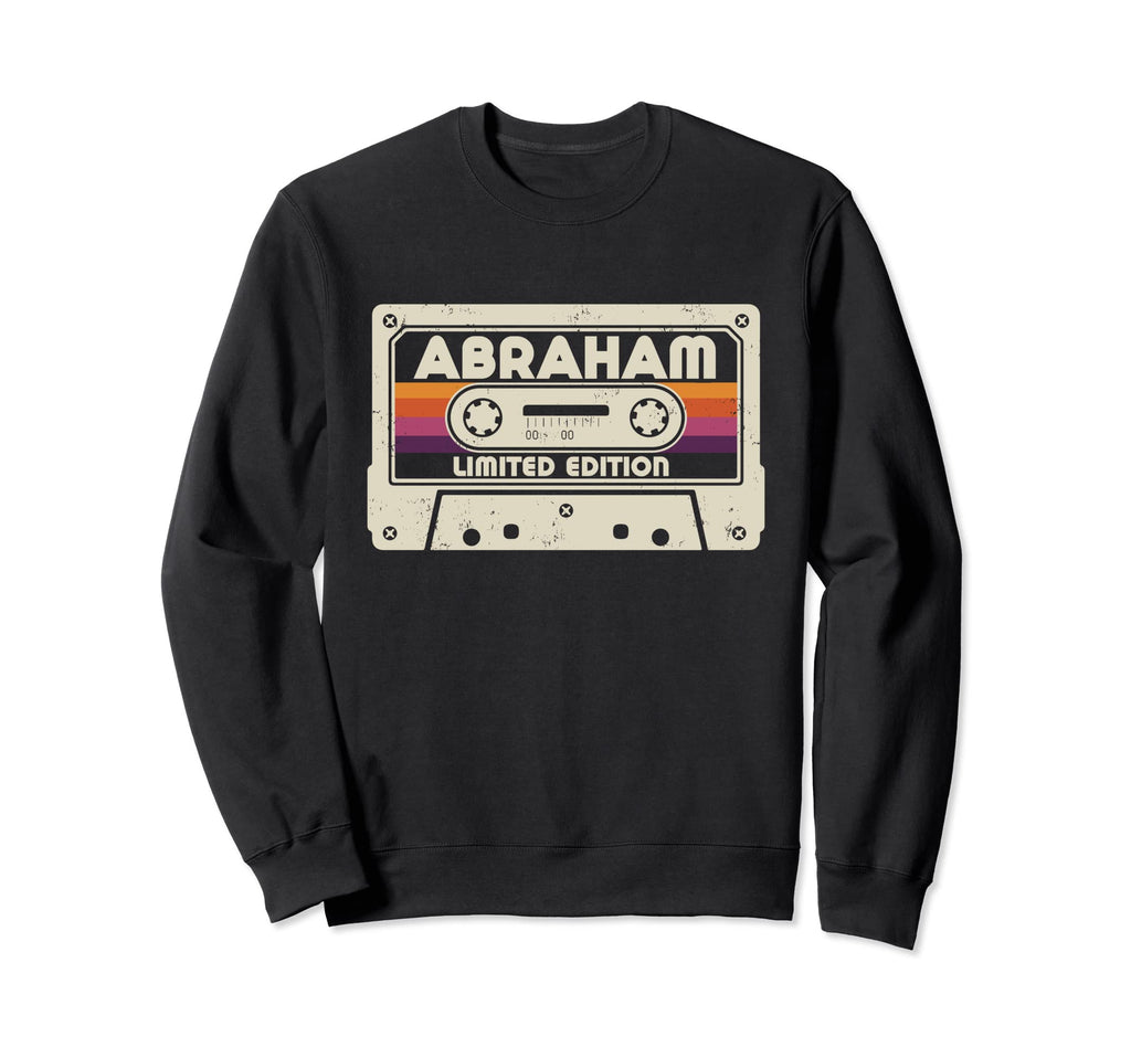 Abraham First Name Cassette Tape Sweatshirt - Aesthetic Graphic for Adults - T-Shirt, Sweatshirt, Hoodie