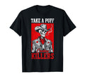 Skeleton Cowboy Take Puff Cowboy T-Shirt - Casual Everyday Wear Unisex - T-Shirt, Sweatshirt, Hoodie