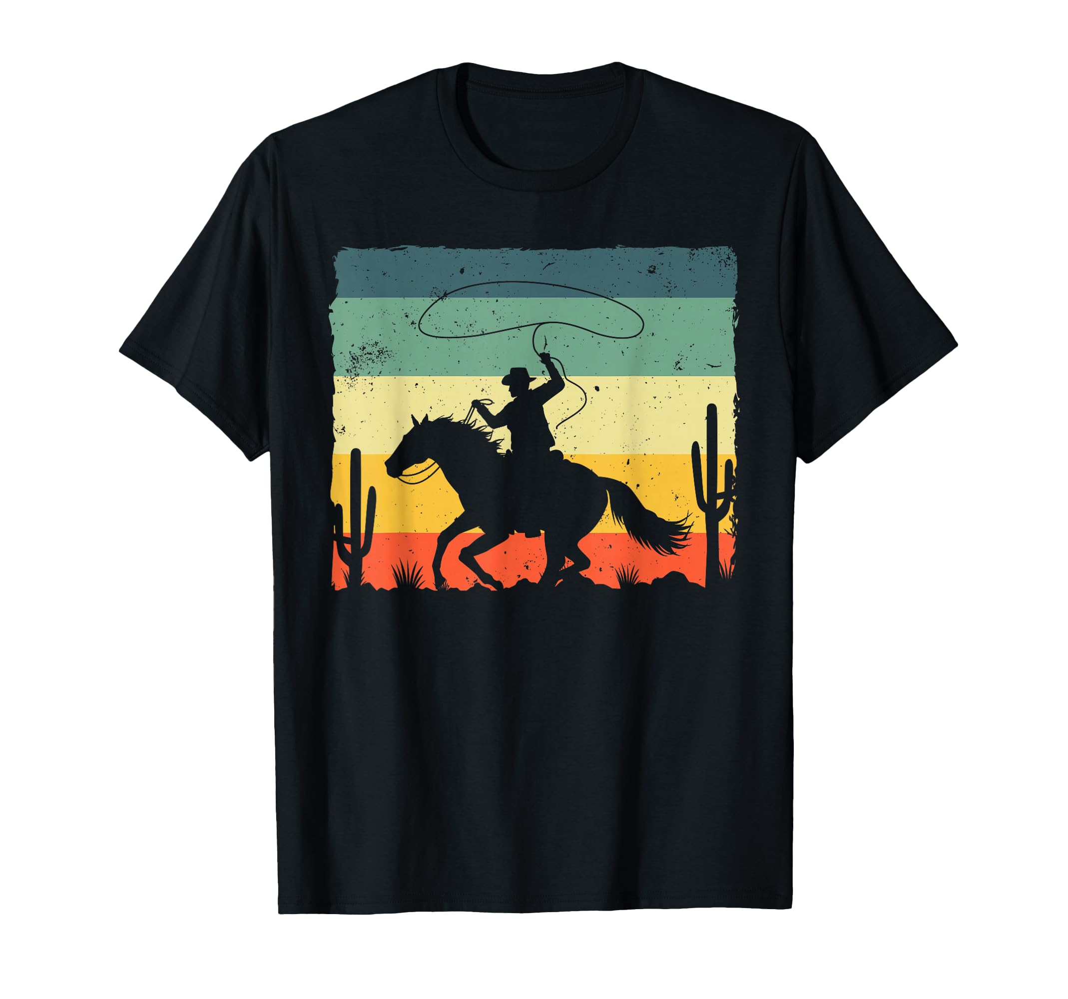 Western Cowboy Horse Rider Cowboy T-Shirt - Graphic Print Men Women - T-Shirt, Sweatshirt, Hoodie