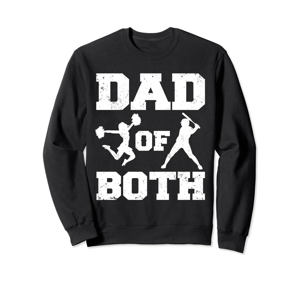 Dad Both Funny Cheer Baseball Dad Sweatshirt - Minimalist Print for Adults - T-Shirt, Sweatshirt, Hoodie