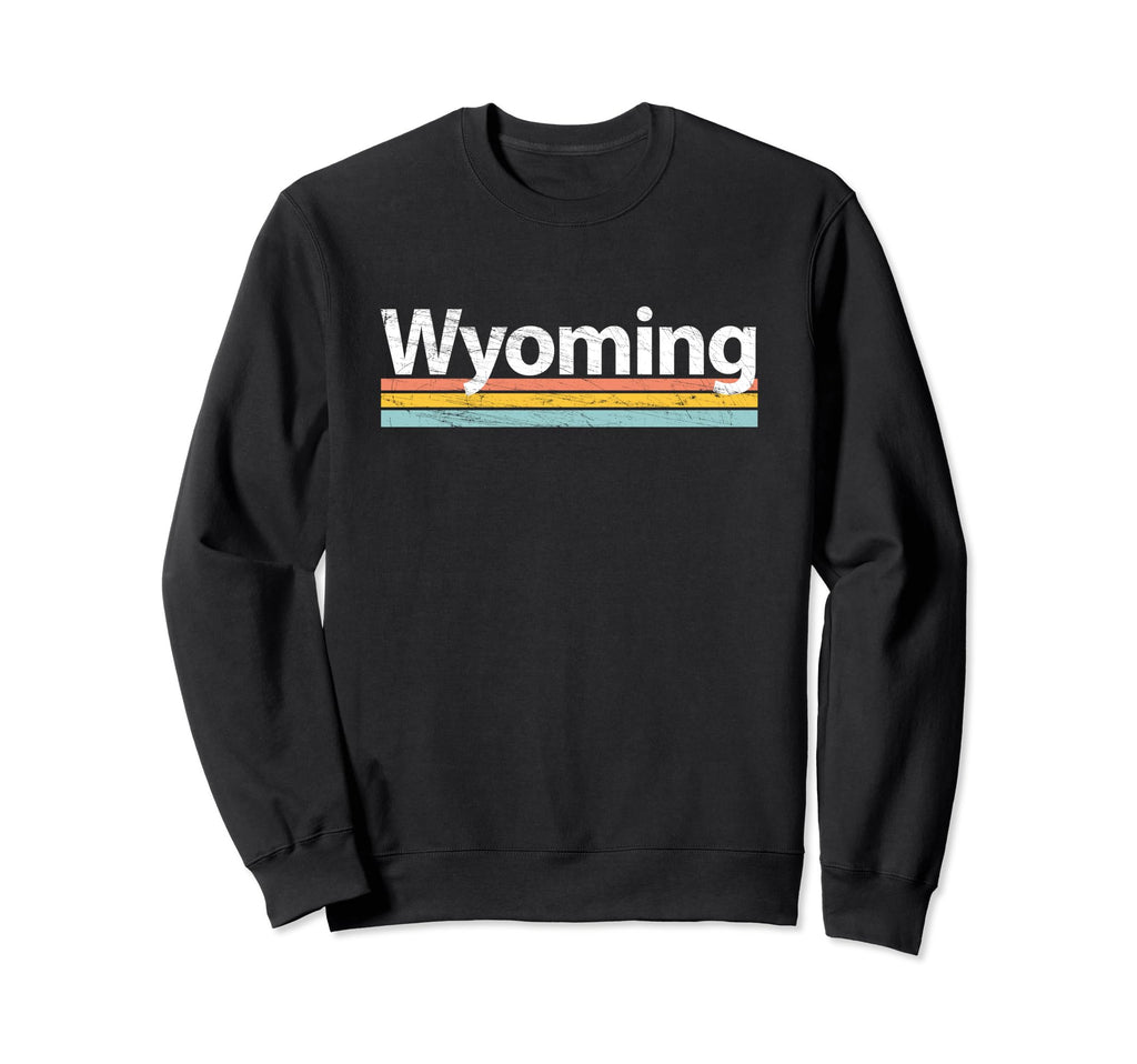 Wyoming Wy Worn Stripes Sweatshirt - Novelty Apparel Unisex - T-Shirt, Sweatshirt, Hoodie