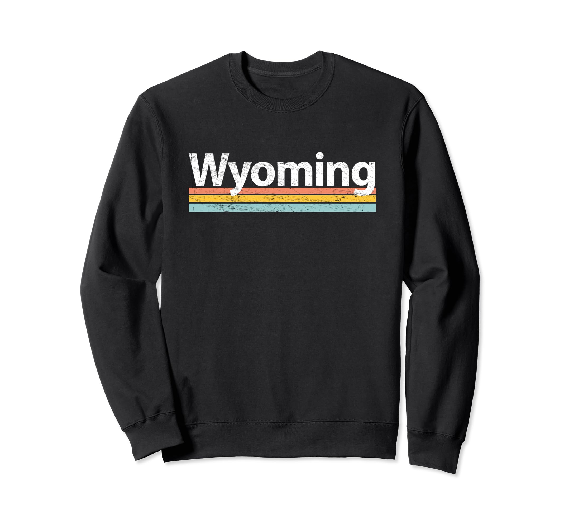 Wyoming Wy Worn Stripes Sweatshirt - Novelty Apparel Unisex - T-Shirt, Sweatshirt, Hoodie