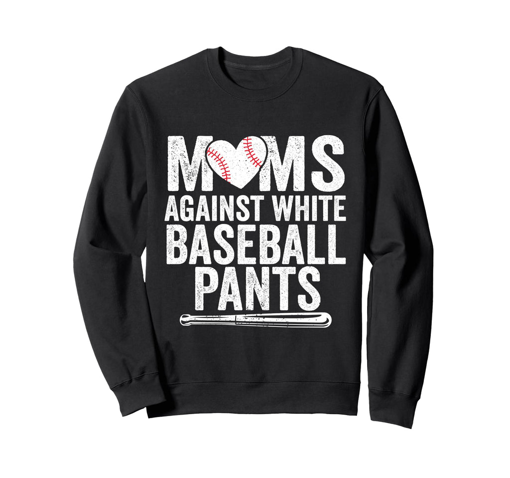 Moms Against White Baseball Sweatshirt - Aesthetic Graphic for Adults - T-Shirt, Sweatshirt, Hoodie