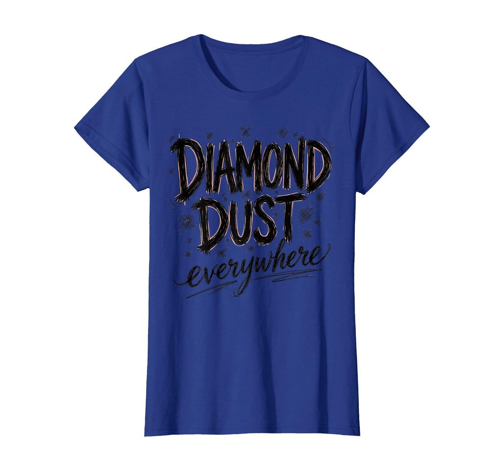 Diamond Dust Everywhere Baseball Mom T-Shirt - Minimalist Print for Adults - T-Shirt, Sweatshirt, Hoodie