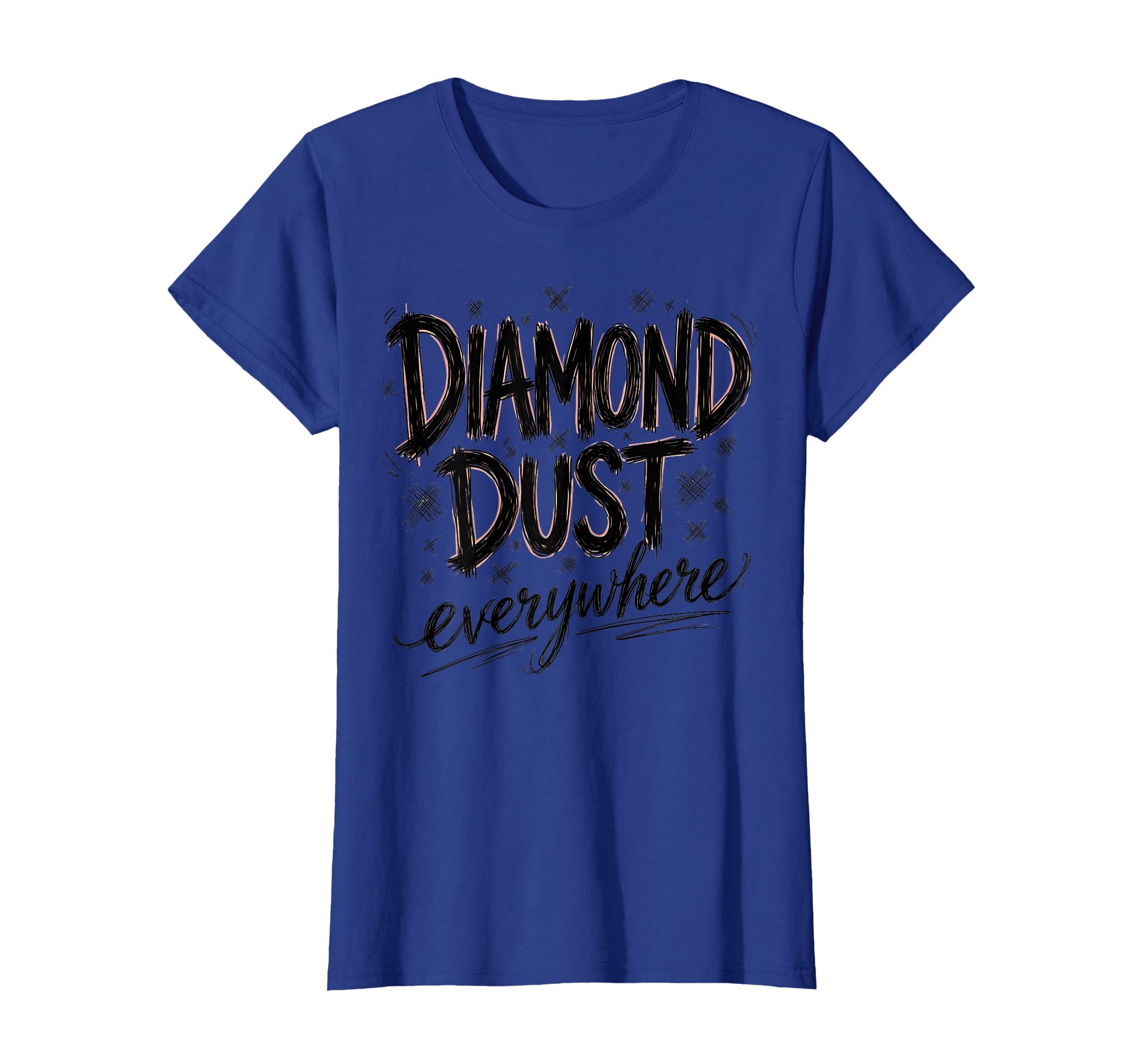 Diamond Dust Everywhere Baseball Mom T-Shirt - Minimalist Print for Adults - T-Shirt, Sweatshirt, Hoodie