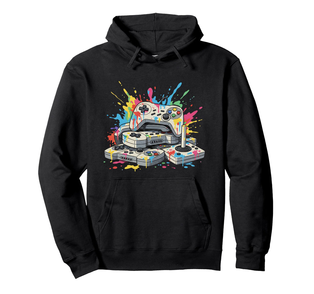 Video Game Console Controllers 80S Hoodie - Custom Art Print for Adults - T-Shirt, Sweatshirt, Hoodie