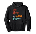 Roller Skating Skate 1970S Eat Sleep Hoodie - Graphic Print for Adults - T-Shirt, Sweatshirt, Hoodie