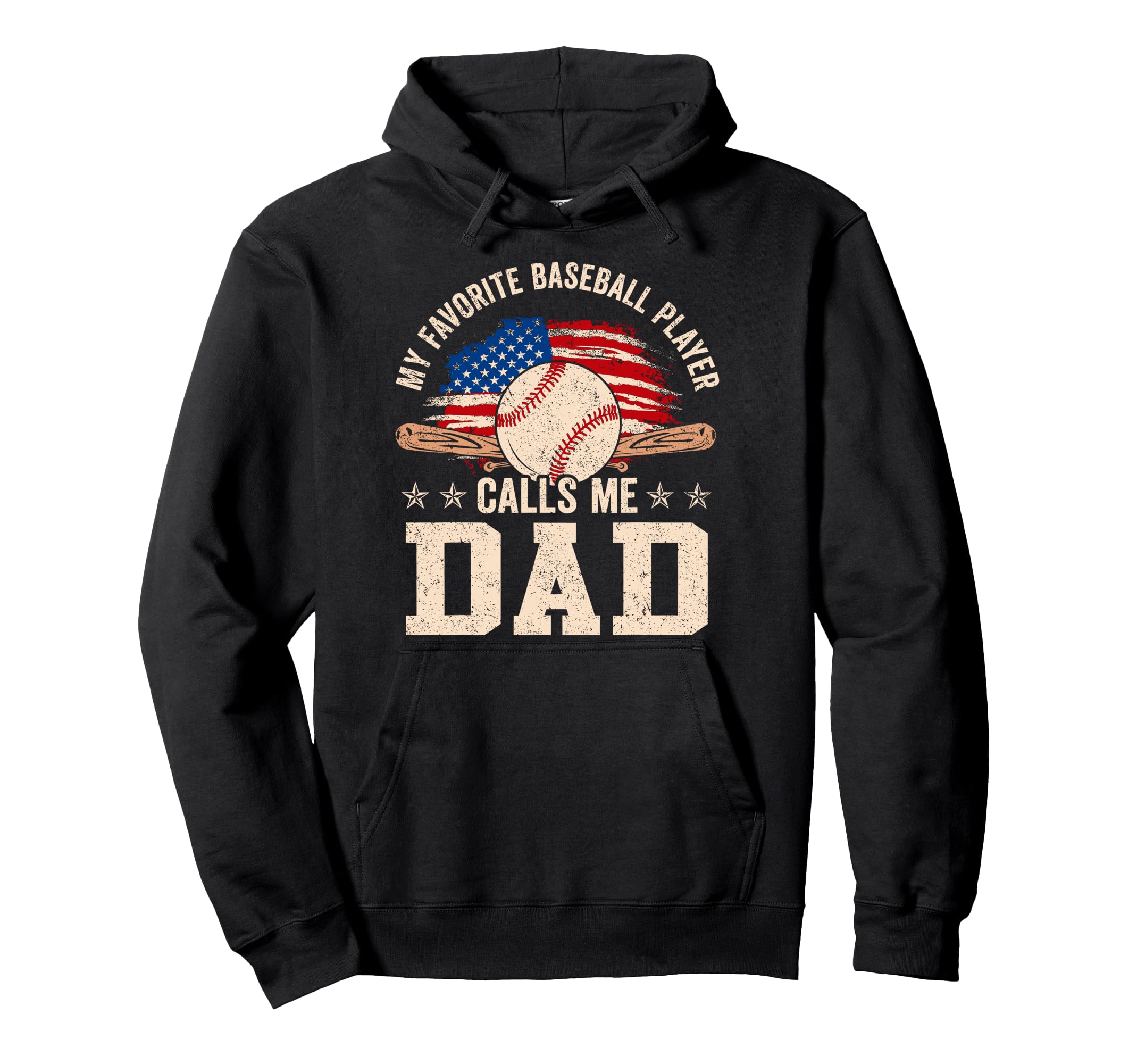 My Favorite Baseball Player Calls Me Dad Hoodie - Minimalist Print Unisex - T-Shirt, Sweatshirt, Hoodie