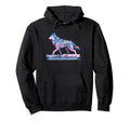 Cyber Wolf Glitch Vaporwave Techno Spirit Hoodie - Streetwear Style Unisex - T-Shirt, Sweatshirt, Hoodie