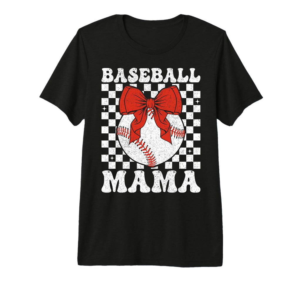 Baseball Mama Coquette Bow Game Day T-Shirt - Casual Everyday Wear Unisex - T-Shirt, Sweatshirt, Hoodie