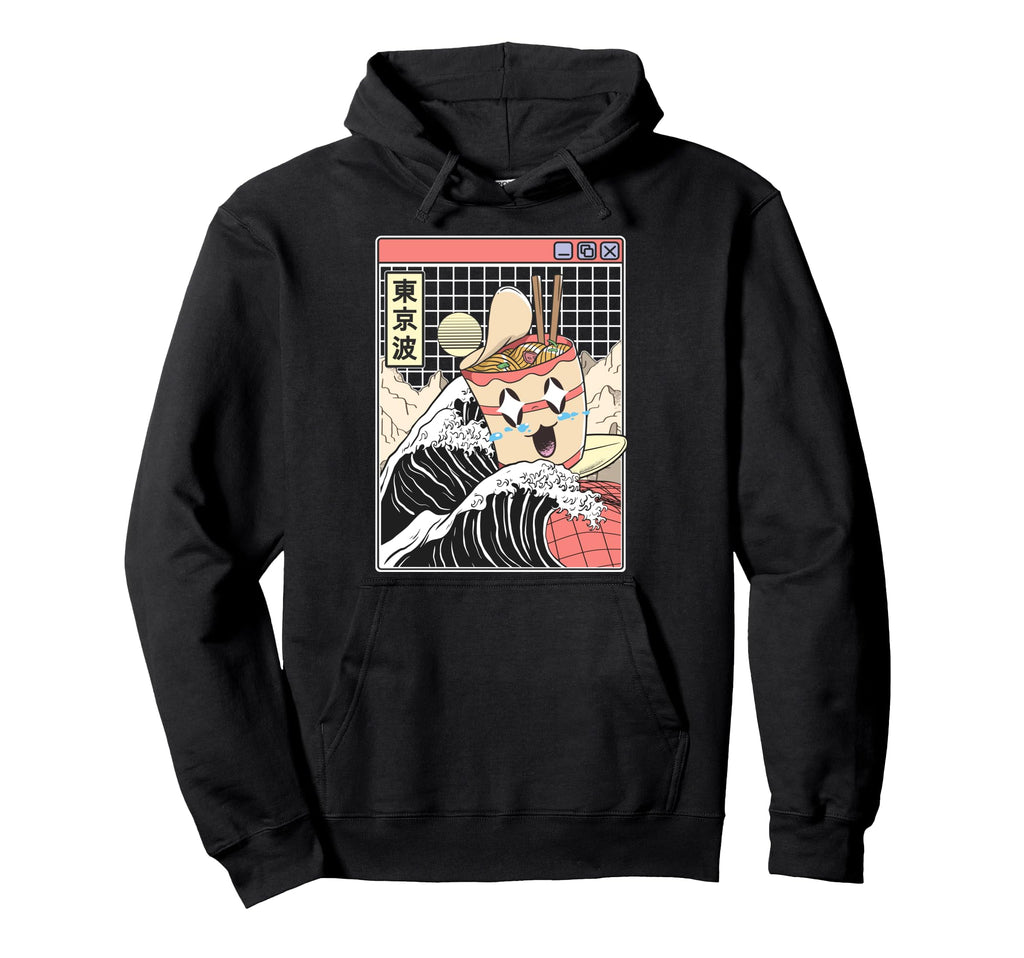 Instant Ramen Noodles Surfing Hoodie - Minimalist Print for Adults - T-Shirt, Sweatshirt, Hoodie