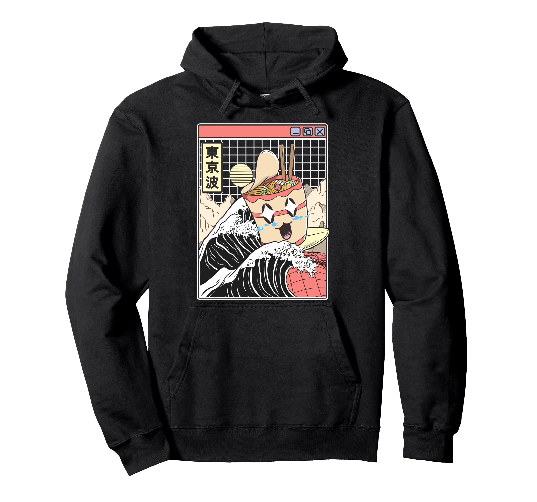 Instant Ramen Noodles Surfing Hoodie - Minimalist Print for Adults - T-Shirt, Sweatshirt, Hoodie